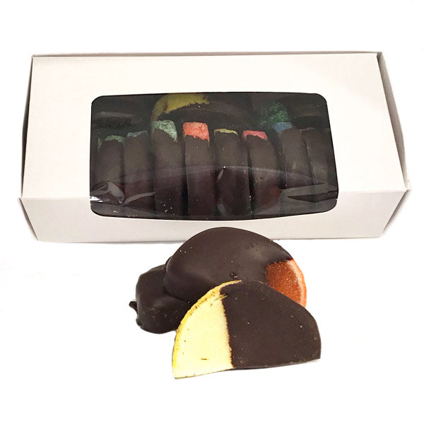 Jelly Fruit Slices Dipped In Dark Chocolate